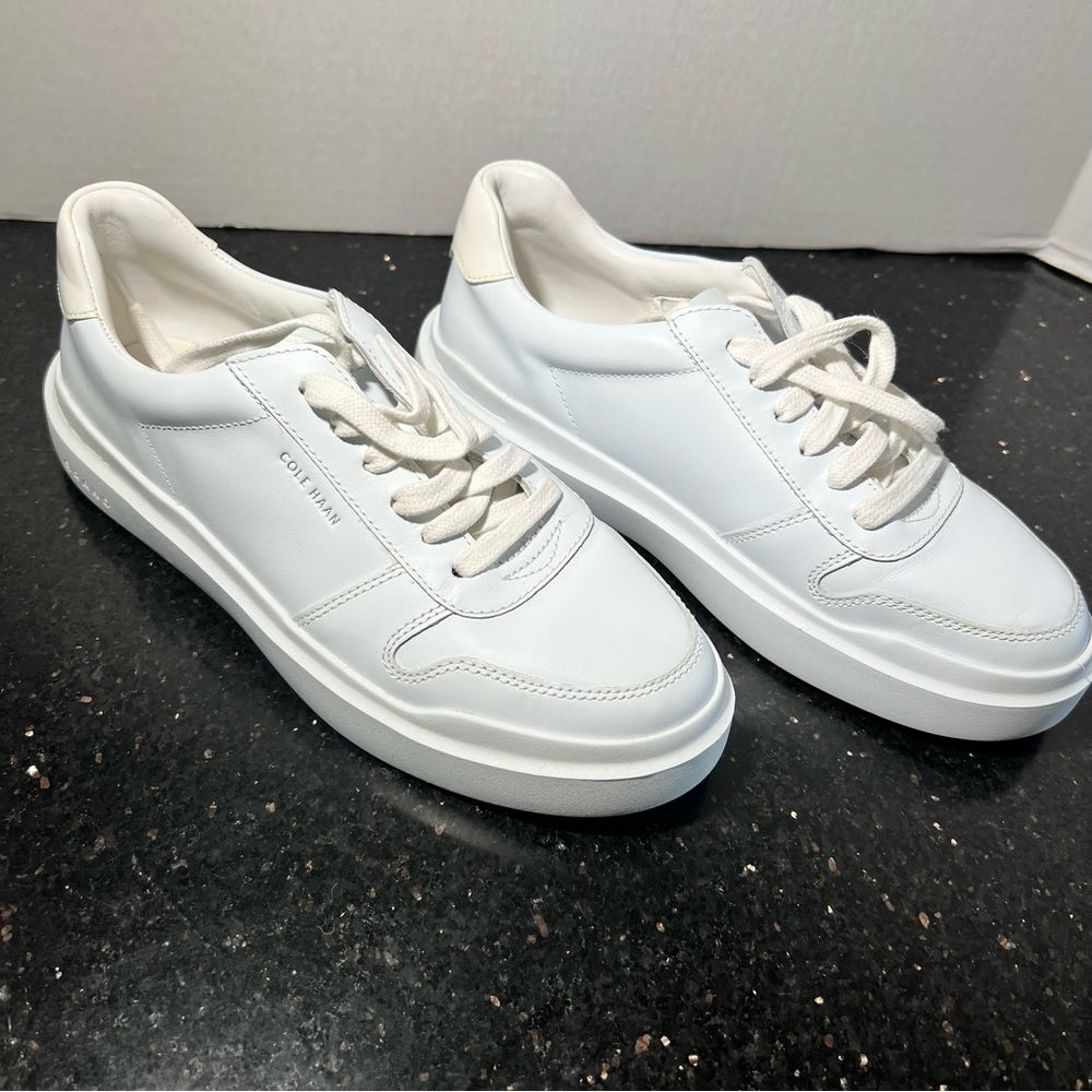 Cole Haan GrandPro Rally White Leather Court Sneaker Size 7.5